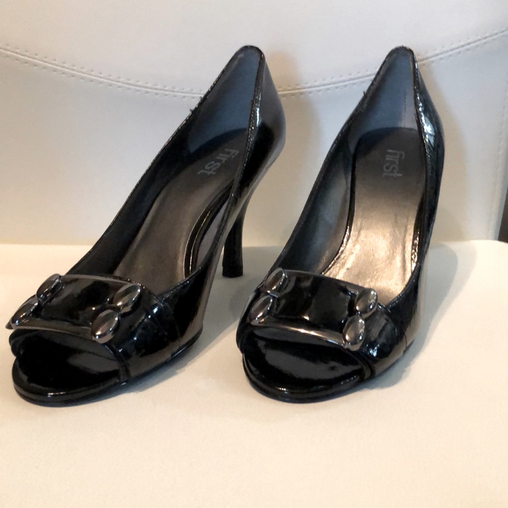 💕Two for $40💕Black Open Toe Heals